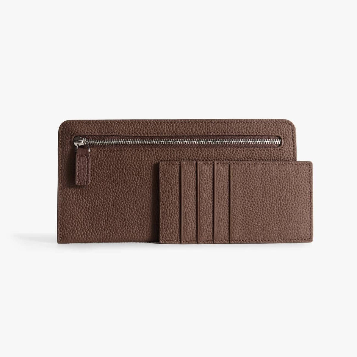 Slim Long Wallet with Detachable Card Holder, Fits Phone