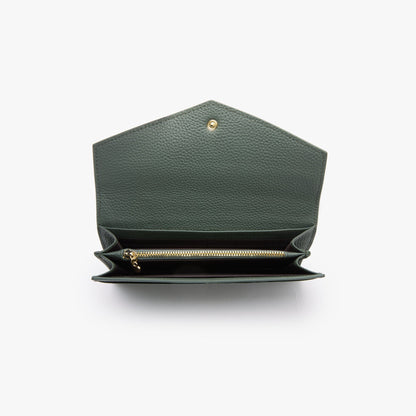 Long Leather Wallet for Women – 10 Card Slots, Fits Phone