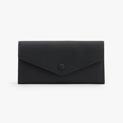Long Leather Wallet for Women – 10 Card Slots, Fits Phone
