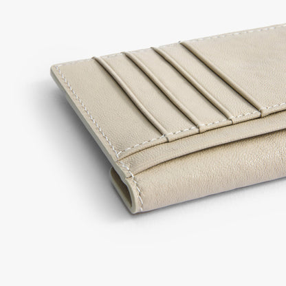 French Cowhide Leather Envelope Wallet – Slim 6-Card Wallet