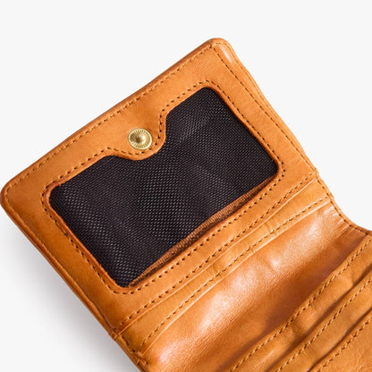 Slim Bifold Leather Wallet – Vegetable-Tanned with ID Slot