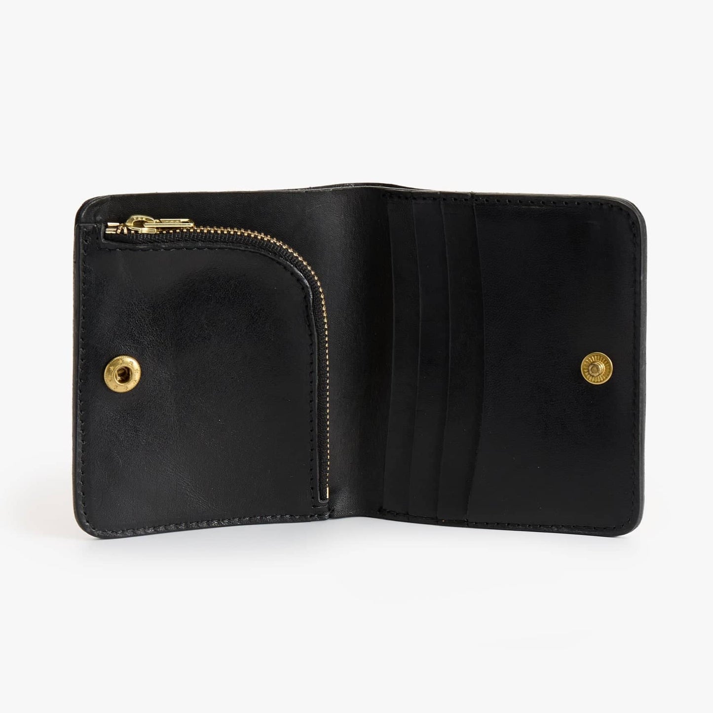 Leather Bifold Wallet with Coin Pocket – Vegetable-Tanned