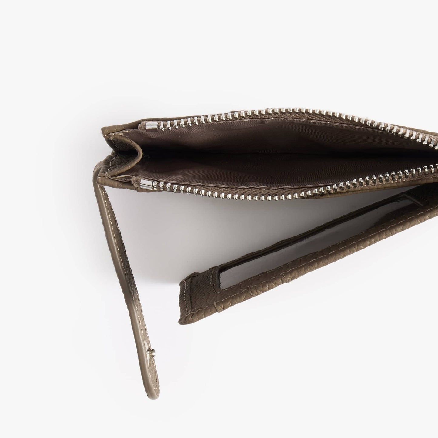 Leather Card Holder with ID Window – Snap Wallet with Strap