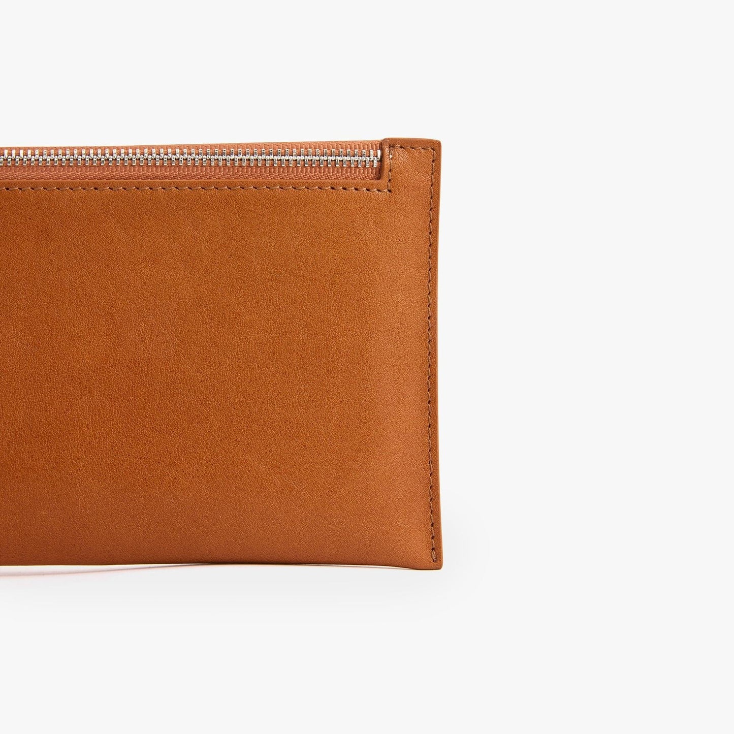 Ultra-Thin Long Leather Wallet – Double Zip Travel Wallet