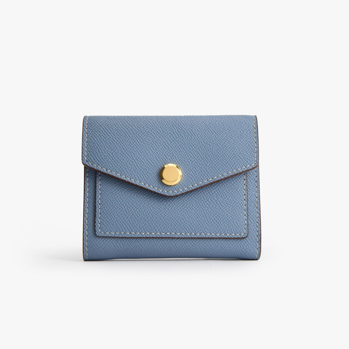 Epsom Leather Bifold Wallet, Cross-Grain Wallet with Coin Zip