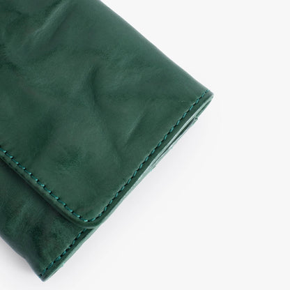Vegetable-Tanned Leather Long Wallet – Slim Bifold for Men & Women