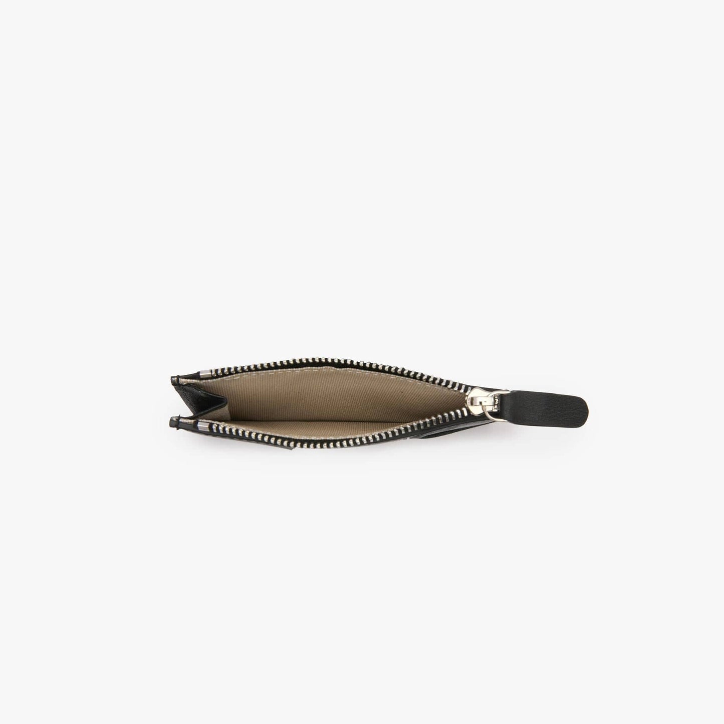 Woven Leather Card Holder with Zip – Handmade Slim Wallet