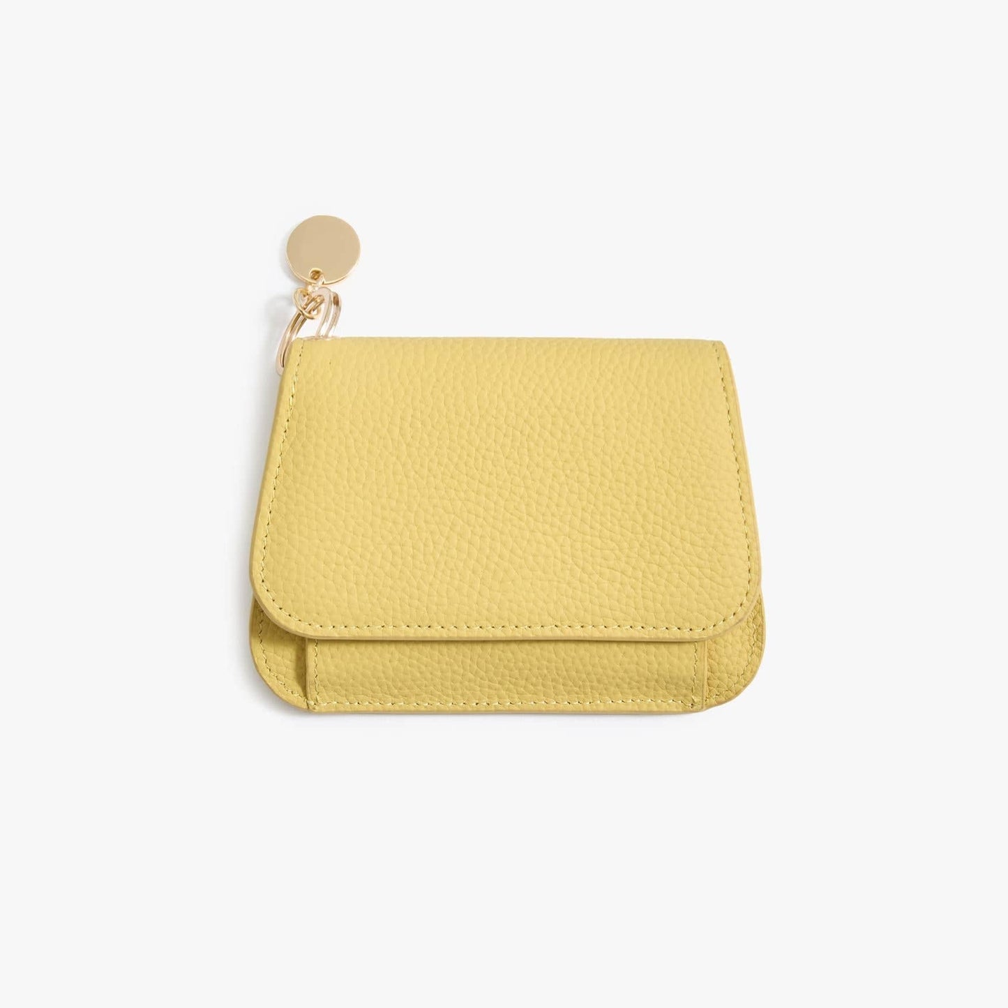 Leather Keychain Wallet for Women – Slim Card Holder with Coin Zip