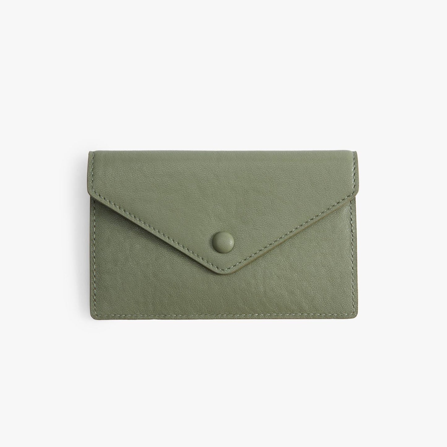 French Cowhide Leather Envelope Wallet – Slim 6-Card Wallet