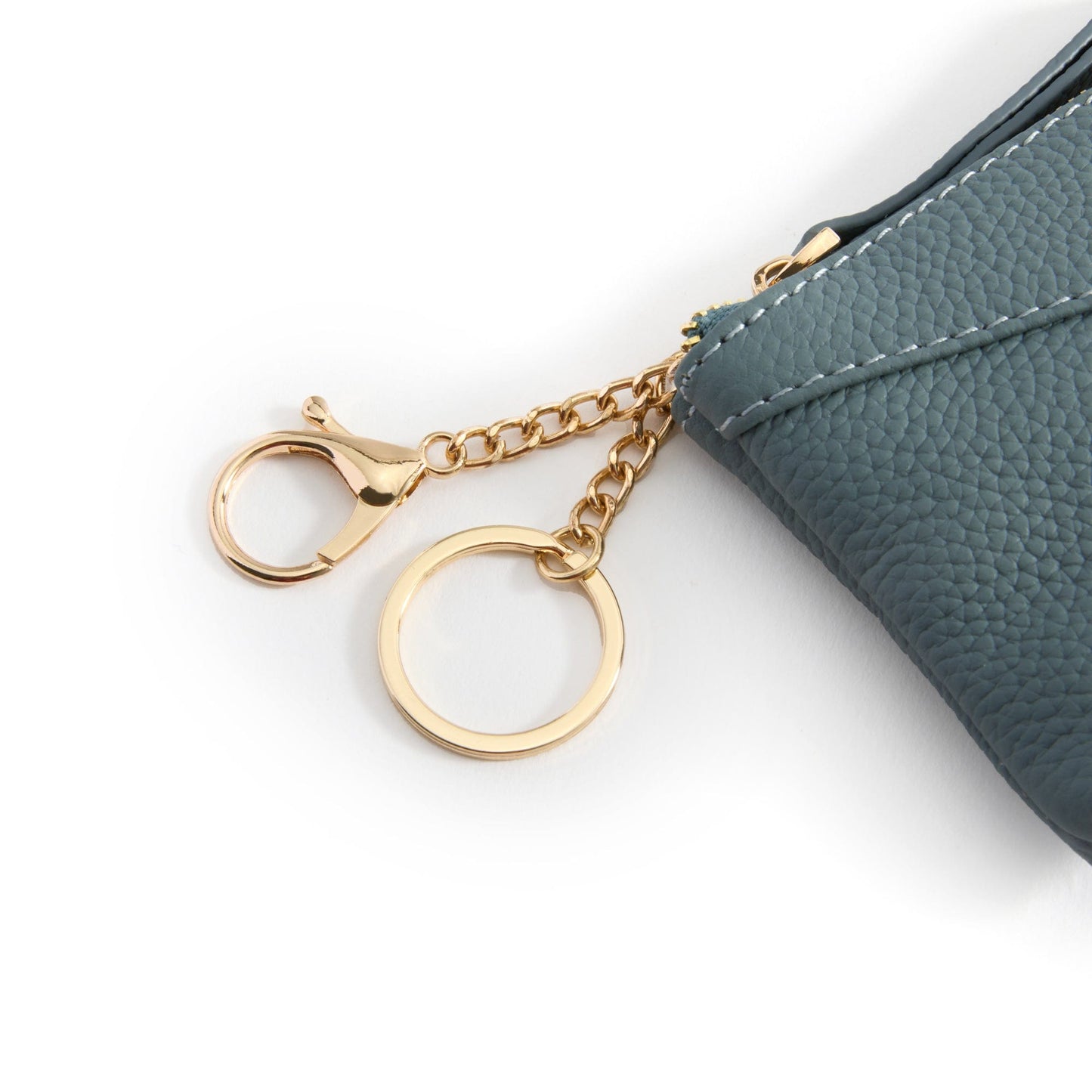 Leather Coin Pouch with Keyring – Small Zip Pouch for Women