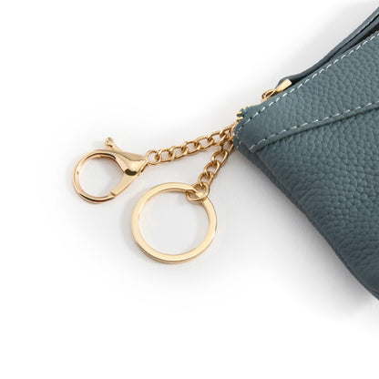 Leather Coin Pouch with Keyring – Small Zip Pouch for Women
