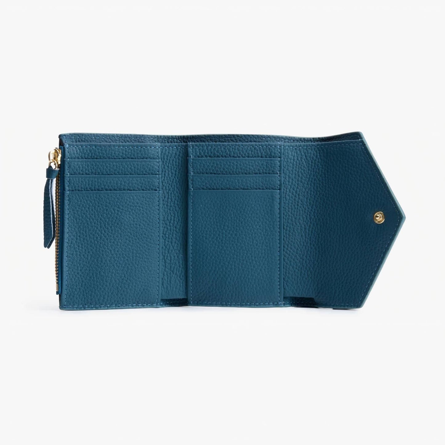Leather Trifold Wallet for Women – Compact Card & Coin Wallet