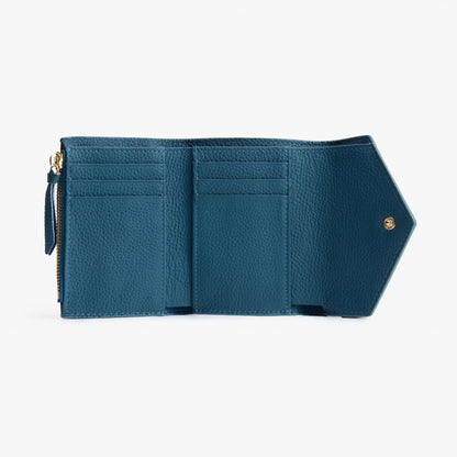 Leather Trifold Wallet for Women – Compact Card & Coin Wallet