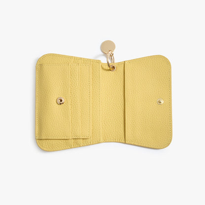 Leather Keychain Wallet for Women – Slim Card Holder with Coin Zip