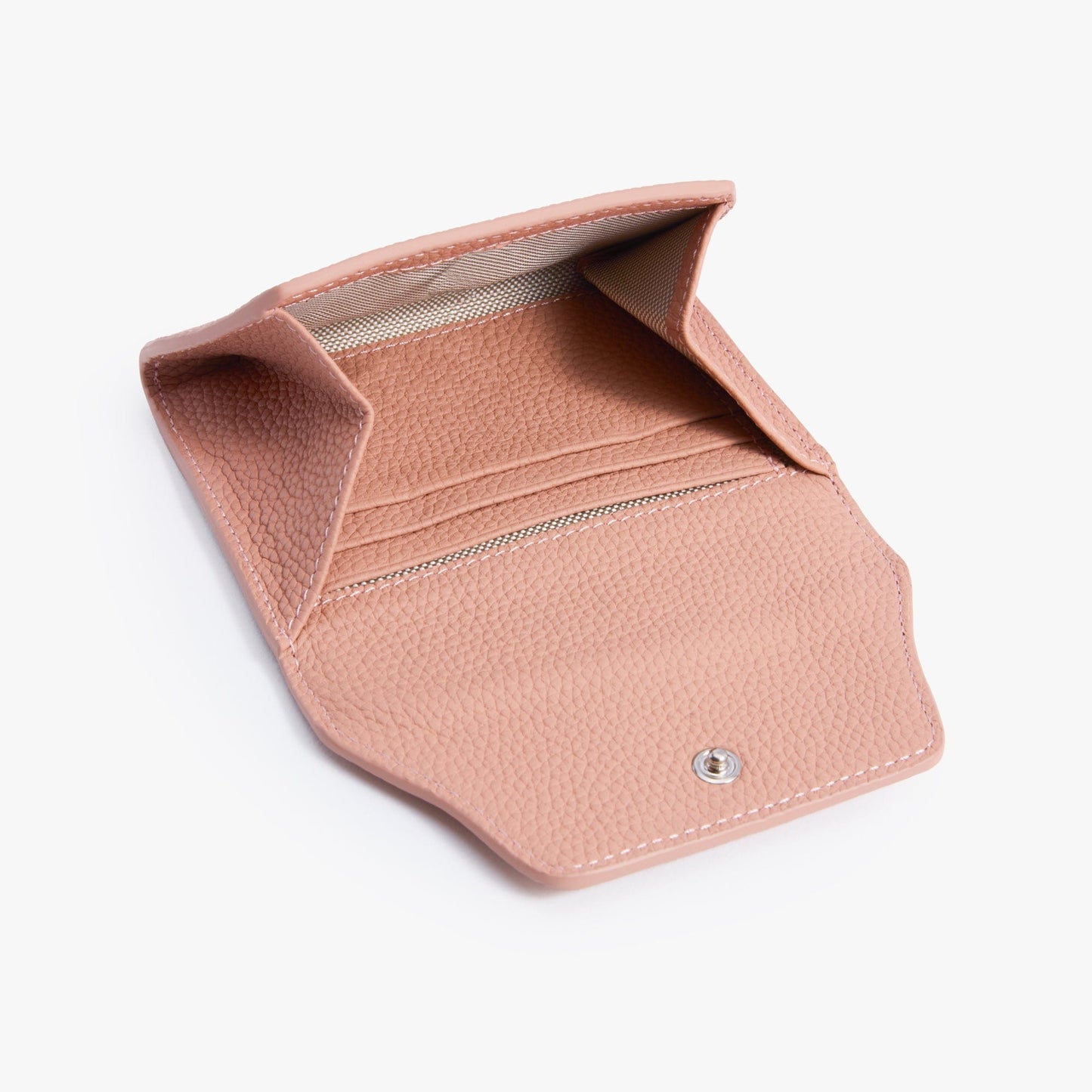 Folded Leather Card Wallet – Compact Snap Wallet for Everyday Carry