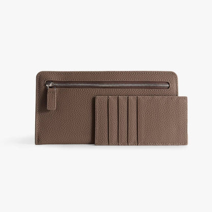 Slim Long Wallet with Detachable Card Holder – Fits Phone