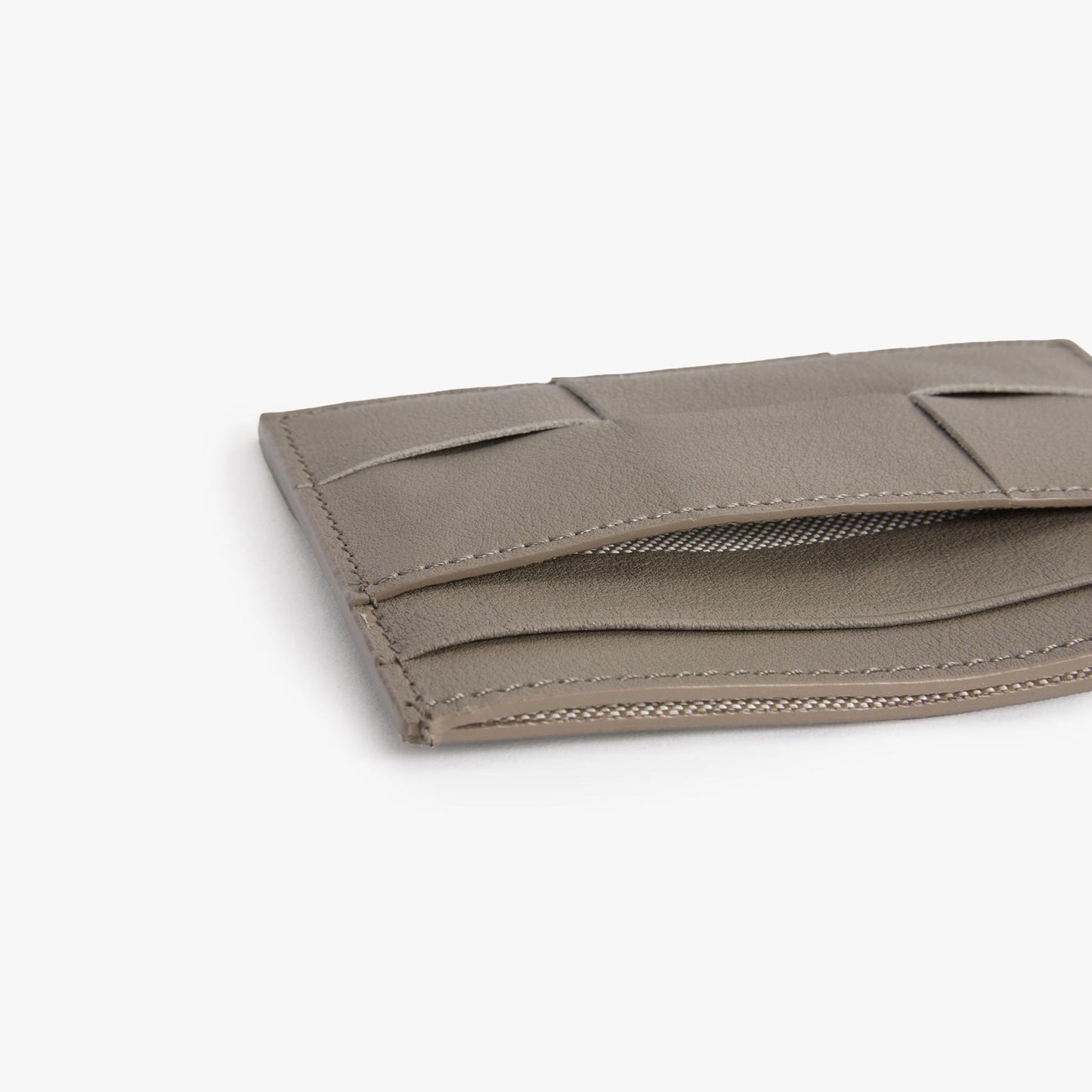 Handmade Woven Leather Card Holder – Slim Minimalist Wallet