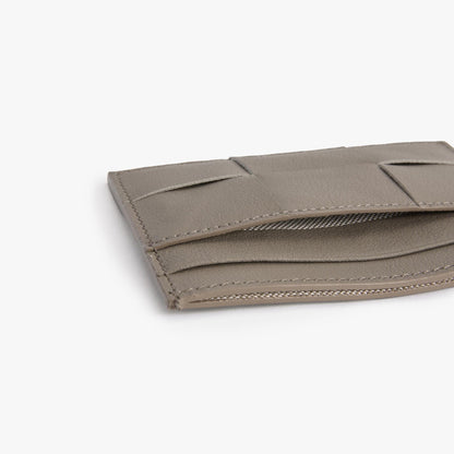 Handmade Woven Leather Card Holder – Slim Minimalist Wallet
