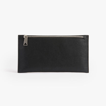 Ultra-Thin Long Leather Wallet – Double Zip Travel Wallet