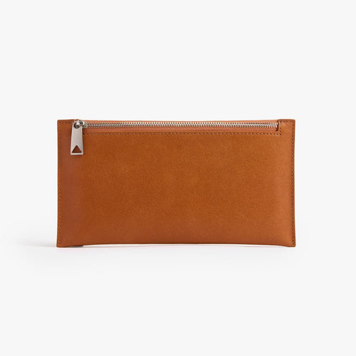 Ultra-Thin Long Leather Wallet – Double Zip Travel Wallet