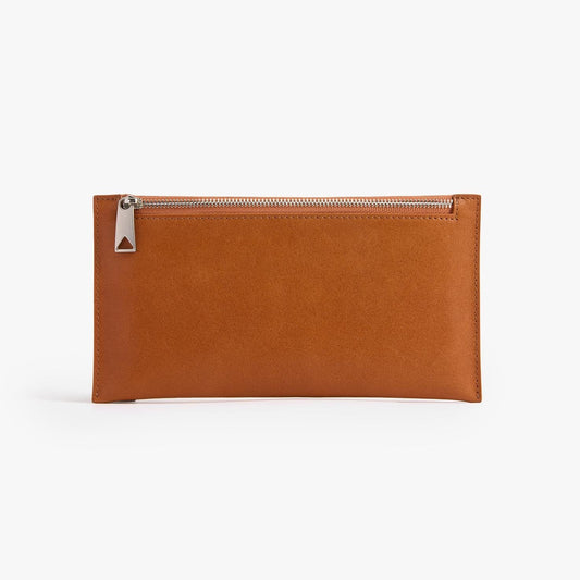 Ultra-Thin Long Leather Wallet – Double Zip Travel Wallet