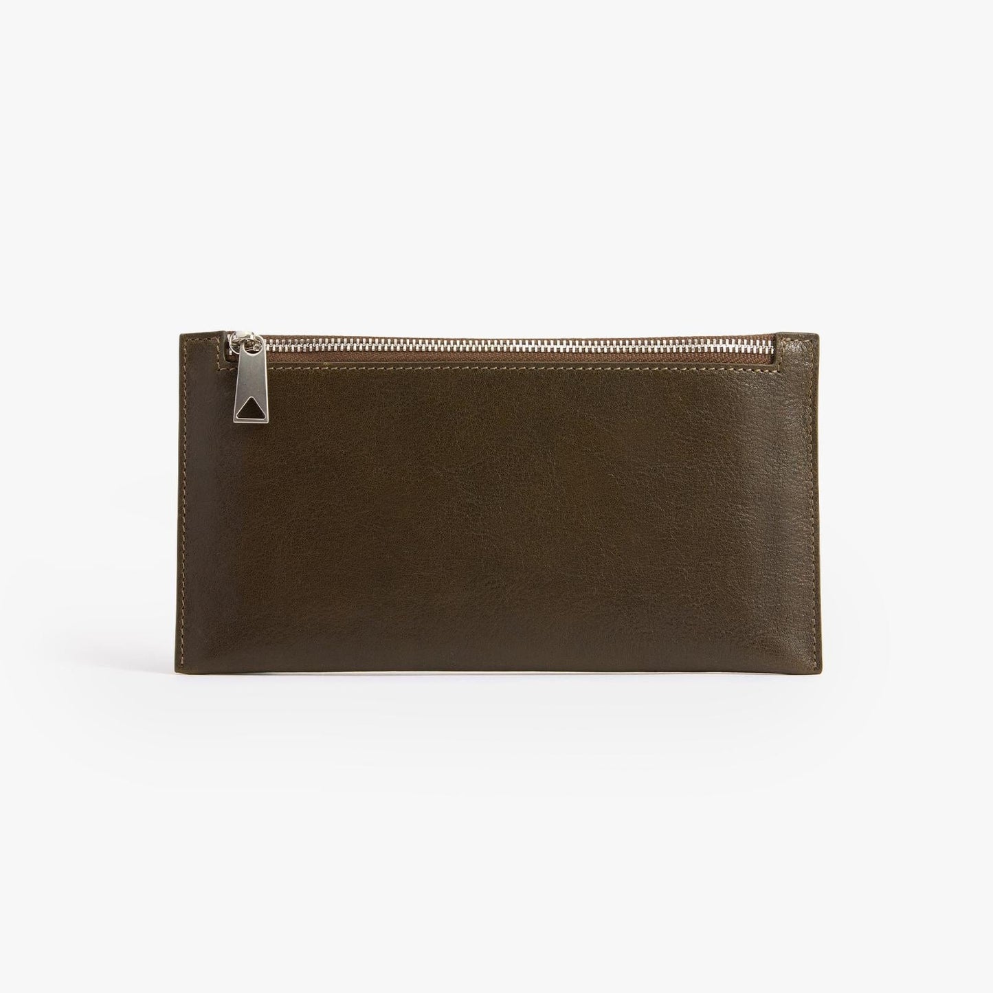Ultra-Thin Long Leather Wallet – Double Zip Travel Wallet