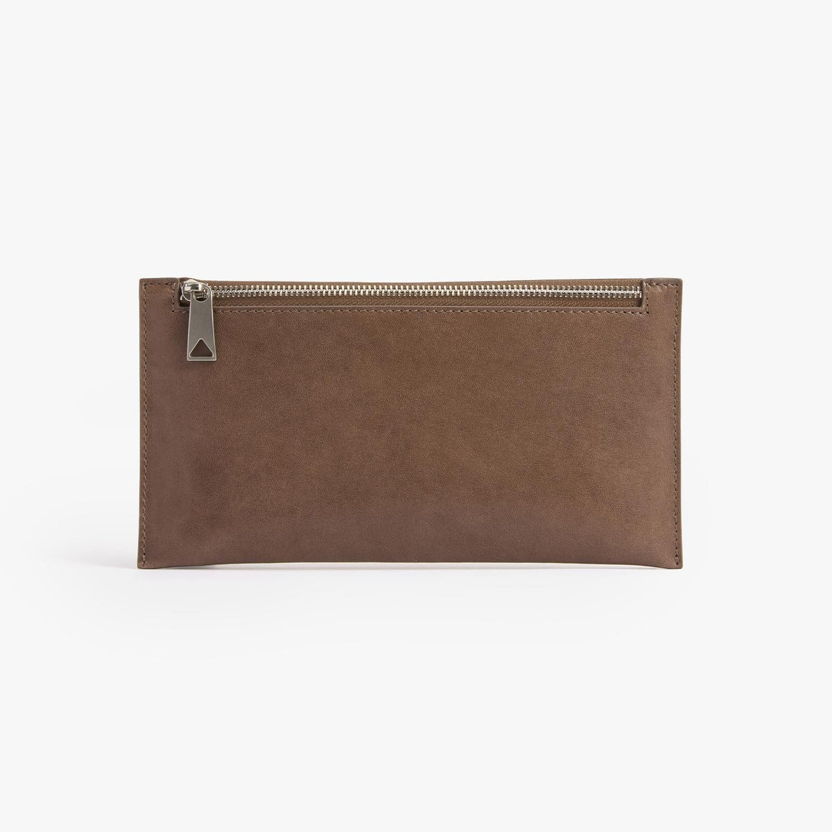 Ultra-Thin Long Leather Wallet, Double Zip Travel Wallet