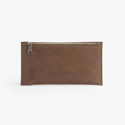 Ultra-Thin Long Leather Wallet – Double Zip Travel Wallet
