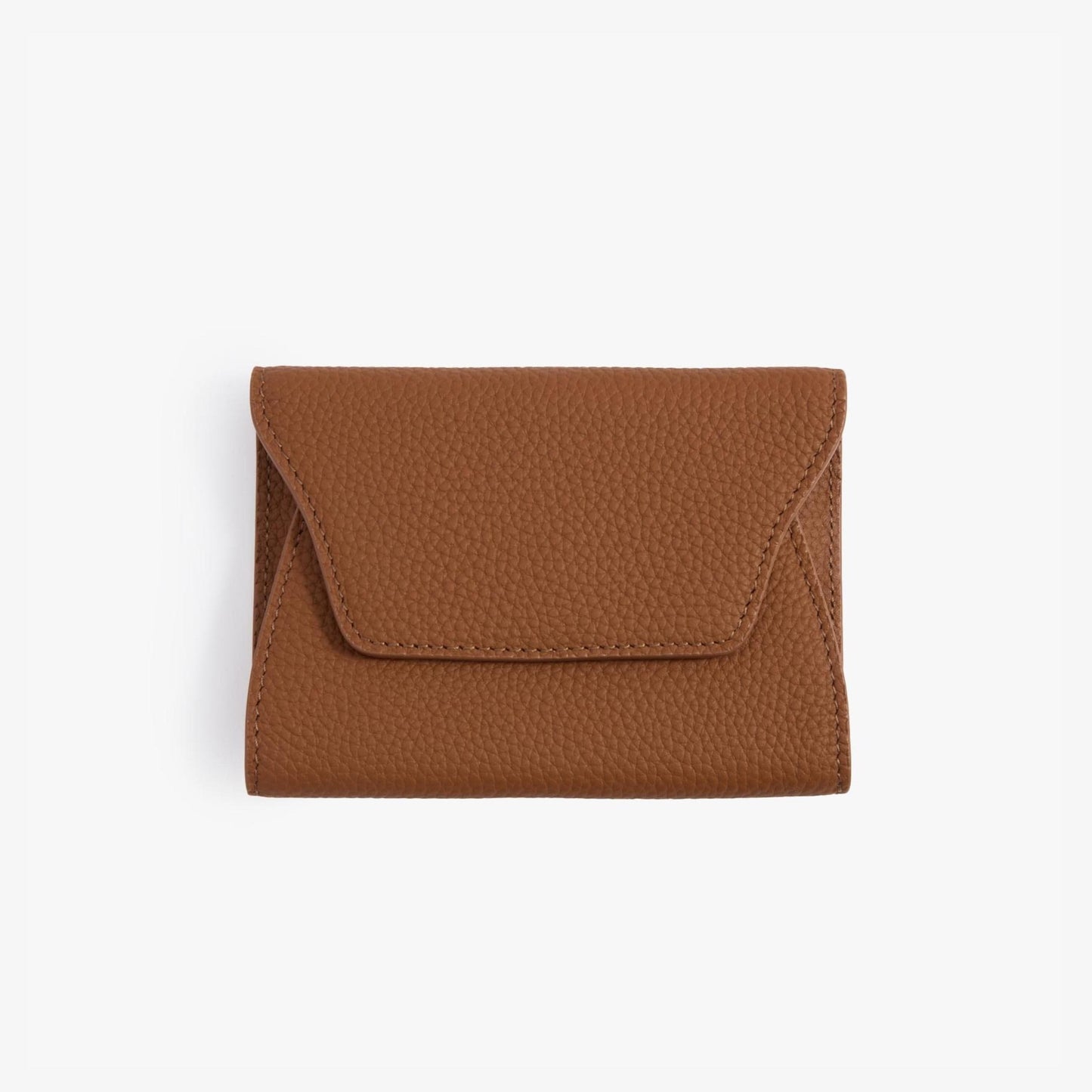 Folded Leather Card Wallet – Compact Snap Wallet for Everyday Carry