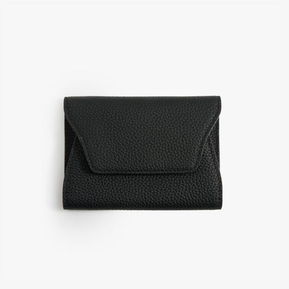 Folded Leather Card Wallet – Compact Snap Wallet for Everyday Carry