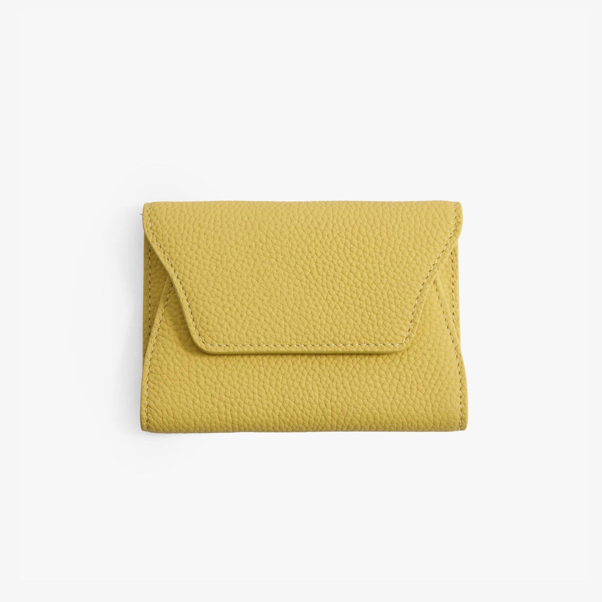 Folded Leather Card Wallet, Compact Snap Wallet for Everyday Carry