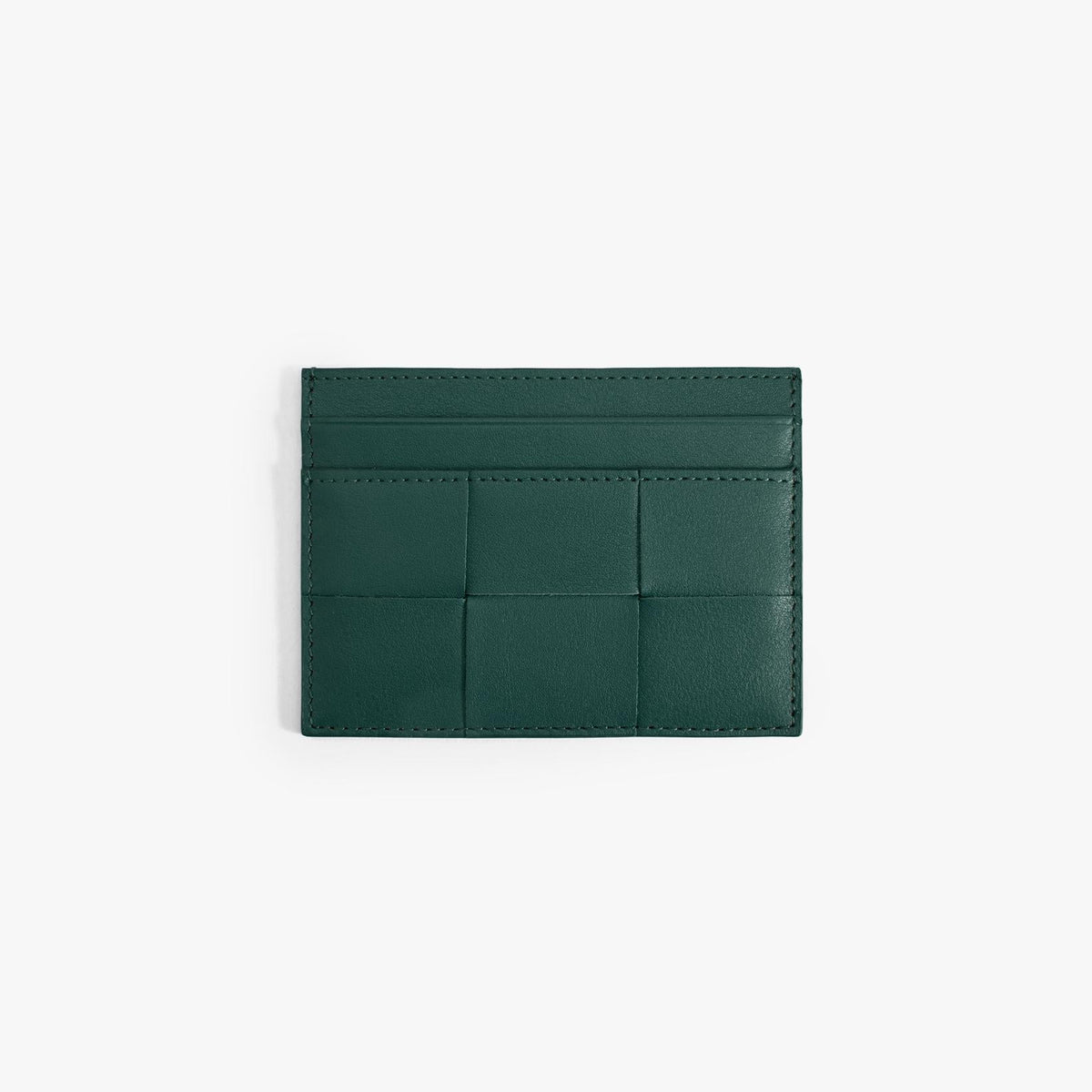Handmade Woven Leather Card Holder, Slim Minimalist Wallet