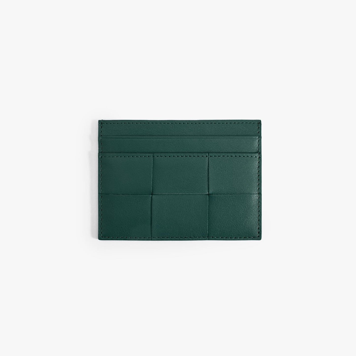 Handmade Woven Leather Card Holder – Slim Minimalist Wallet