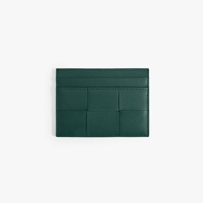 Handmade Woven Leather Card Holder – Slim Minimalist Wallet