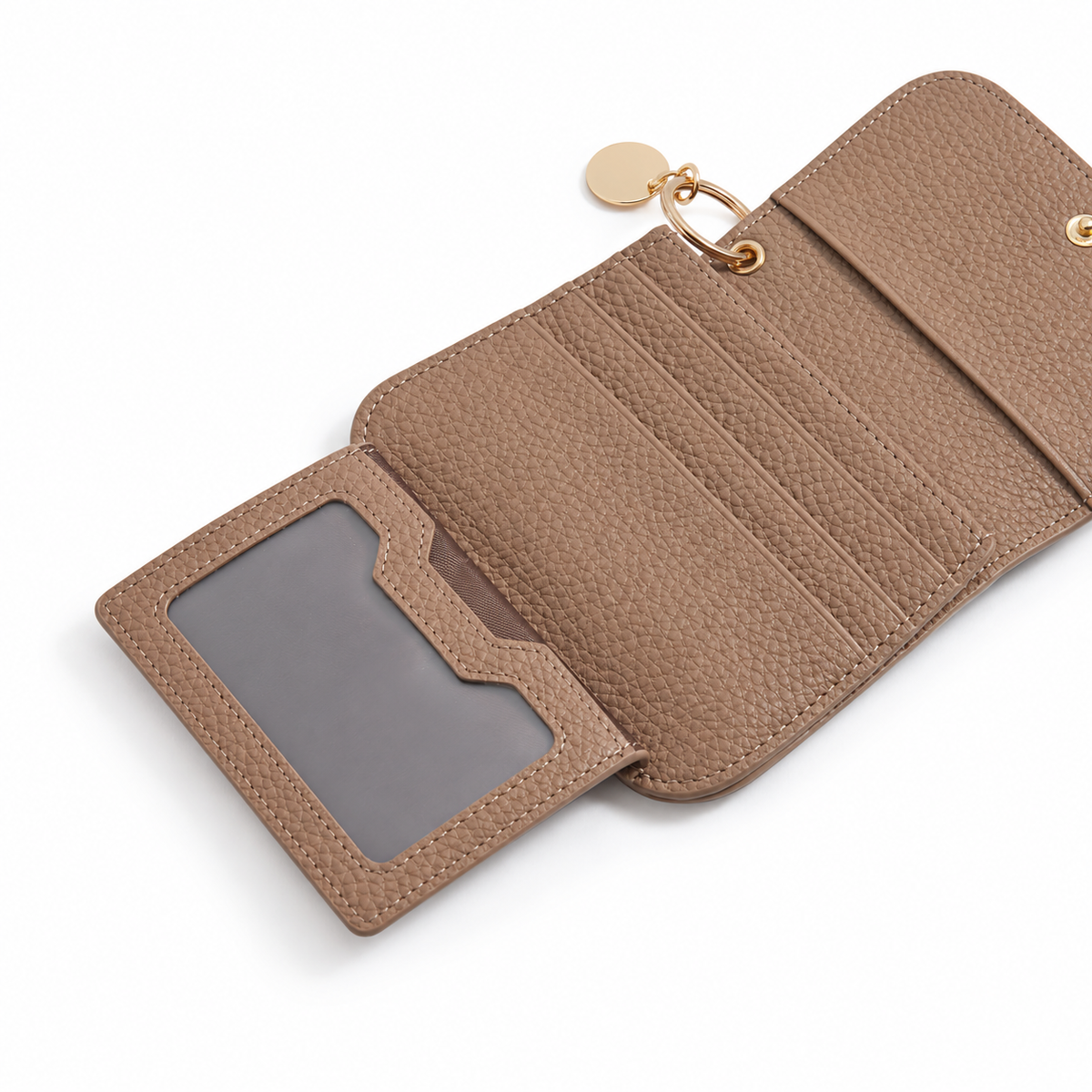 Keychain wallet inner flap with clear ID window